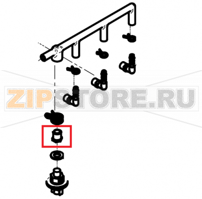 Threaded bushing, pressure switch P3 CONVOTHERM OES 10.10   Threaded bushing, pressure switch P3 CONVOTHERM OES 10.10Запчасть на сборочном чертеже под номером: 495Название запчасти на английском&nbsp;языке: Threaded bushing, pressure switch P3 CONVOTHERM OES 10.10