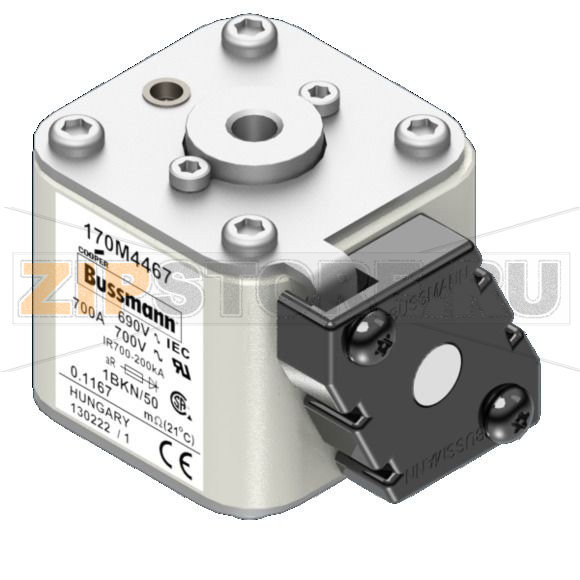 Предохранитель, 700 A, AC 690 В, 200 кА, size 1, aR, IEC UL Eaton FUSE 700A 690V 1BKN/50 AR UC 