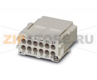 Модуль HEAVYCON для установки штыревых контактов Phoenix Contact HC-M-12-MOD-ST