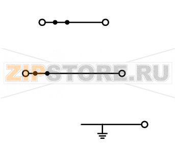 Многоуровневые клеммы для монтажа; 4 mm; L/L/PE; Push-in CAGE CLAMP®; 2,50 mm; серые Wago 2003-6645 