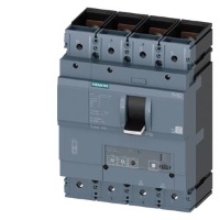 circuit breaker 3VA2 IEC frame 400 breaking capacity class  E Icu=200 kA @ 415 V 4-pole, line protection ETU320,  LI, In=250A overload protection Ir=100A ... 250A short circuit protection Ii=1,5...12 x In neutral protection adjustable(OFF 50% 100%) busbar