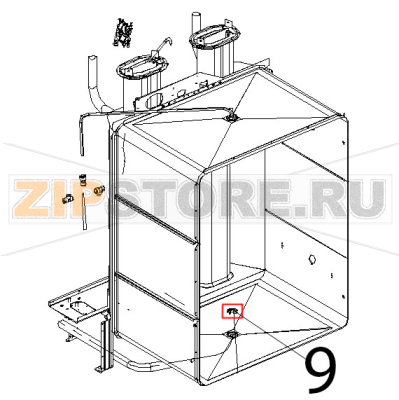 Tappo per tubo di scarico inox C.T. Unox XBC 815G Tappo per tubo di scarico inox C.T. Unox XBC 815GЗапчасть на деталировке под номером: 9