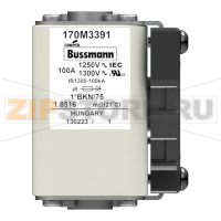 Предохранитель, 100 A, AC 1250 В, 100 кА, size 1, 45x59x75 мм, aR, IEC UL Eaton FUSE 100A 1250