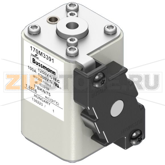 Предохранитель, 100 A, AC 1250 В, 100 кА, size 1, 45x59x75 мм, aR, IEC UL Eaton FUSE 100A 1250 