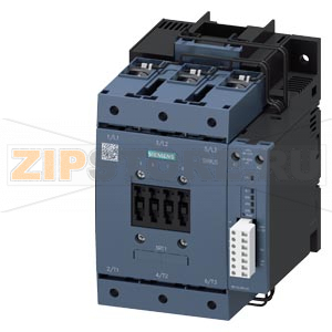 КОНТАКТОР 55КВТ/400V/AC-3, AC/DC-НОМИНАЛЬНОЕ ПИТАЮЩЕЕ НАПРЯЖЕНИЕ УПРАВЛЕНИЯ UC 200-277V ДОП. КОНТАКТЫ 1НO+1НЗ, ТИПОРАЗМЕР S6 С РАМОЧНЫМИ КЛЕММАМИ ПРИВОД: ЭЛЕКТРОННЫЙ, С ИНТЕРФЕЙСОМ КОНТРОЛЛЕРА/SIMOCODE И СООБЩЕНИЕМ ОСТАВШЕГОСЯ СРОКА СЛУЖБЫ Siemens 3RT1054 