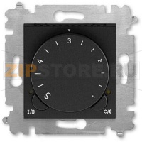 Терморегулятор с поворотной ручкой, антрацит/дымчатый чёрный ABB 2CHH920003A6063