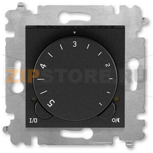 Терморегулятор с поворотной ручкой, антрацит/дымчатый чёрный ABB 2CHH920003A6063 