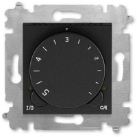 Терморегулятор с поворотной ручкой, антрацит/дымчатый чёрный ABB 2CHH920003A6063
