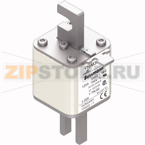 Предохранитель, 125 A, AC 690 В, 200 кА, DIN 1, 45x58x104 мм, aR, DIN, IEC Eaton FUSE 125A 690V 
