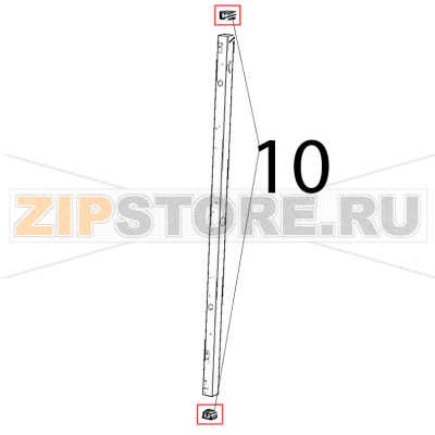 Tappo estetico colonnina porta Unox XBC 1005E Tappo estetico colonnina porta Unox XBC 1005EЗапчасть на деталировке под номером: 10