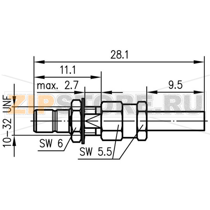 Разъем SMB, 50 Ом, 1 шт Telegärtner J01160A0101 