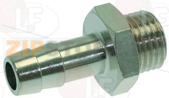 НИКЕЛИРОВАННЫЙ ПАТРУБОК ДЛЯ ШЛАНГА Ø 1/4"M Ø 9 