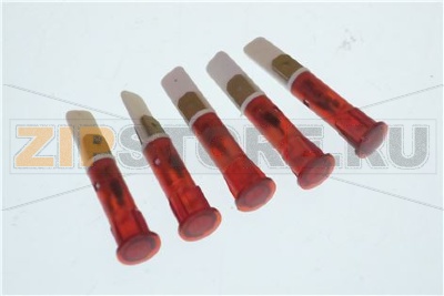 ИНДИКАТОРНАЯ ЛАМПОЧКА КРАСНАЯ 230В 5 ШТ. 