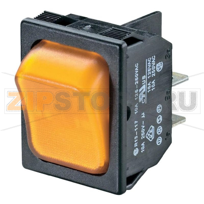 Переключатель клавишный 250 В/AC, 10 А, 1 x вкл/вкл, 1 шт SCI R13-117C-01 