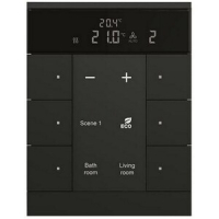 Регулятор комнатной температуры, 6-клавишный, SBR/U6.0.1-885, чёрный ABB 2CKA006330A0043