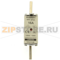 Предохранитель, 16 A, AC 500 В, 120 кА, NH0, gL/gG, IEC Eaton NH FUSE 16A 500V GG/GL SIZE 0
