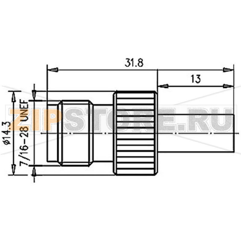 Разъем TNC, 50 Ом, 1 шт Telegärtner J01011A2287 