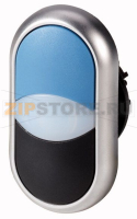 Кнопка двойная с сигнальной лампой, с инд. гравировкой Eaton M22-DDL-*-*-*
