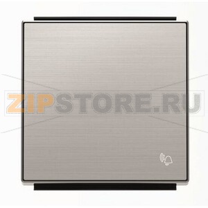 Клавиша для одноклавишных выключателей/переключателей/кнопок с символом "Звонок", нержавеющая сталь ABB 2CLA850400A1401 