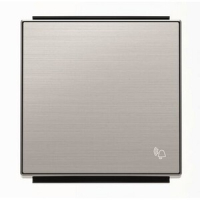 Клавиша для одноклавишных выключателей/переключателей/кнопок с символом "Звонок", нержавеющая сталь ABB 2CLA850400A1401