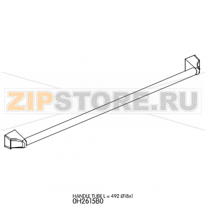 Handle tube L = 492 Ø18x1 Unox XVC 055 Handle tube L = 492 Ø18x1 Unox XVC 055Запчасть на деталировке под номером: 7Название запчасти на английском языке: Handle tube L = 492 Ø18x1 Unox XVC 055