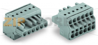 MCS MIDI Classic 2-проводная розетка; 2,5 мм; Шаг контактов 5 мм; 6-пол.; 2,50 mm; серые Wago 231-2106/026-000
