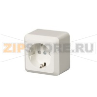 Розетка с заземлением 16 А, 250 В, монтаж: наружный, белая ABB 2TKA000767G1