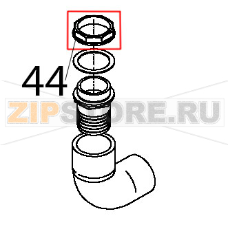 Ghiera manicotto asp. pompa Teikos TS603 Ghiera manicotto asp. pompa Teikos TS603Запчасть на деталировке под номером: 44