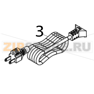 Power cord/KR TSC TDP-324W Power cord/KR TSC TDP-324WЗапчасть на деталировке под номером: 3