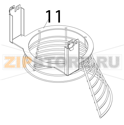Rear part rem.safety grid Bear Varimixer AR80 VL-1S Rear part rem.safety grid Bear Varimixer AR80 VL-1SЗапчасть на деталировке под номером: 11