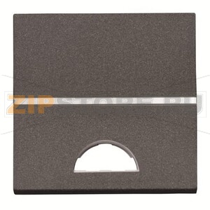 Клавиша одноклавишного двухмодульного выключателя/переключателя/кнопки с окном для шильдика с символом, антрацитовая ABB 2CLA220190N1801 