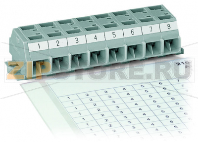 Маркировочные полоски; по листу DIN A4; МАРКИРОВАНО; 1 – 12 (40x); Ширина полосы 6 мм; Длина полосы 182 мм; Горизонтальная маркировка; самоклеющиеся; белые Wago 210-333/1200-103 