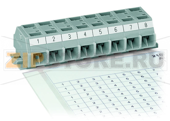 Маркировочные полоски; по листу DIN A4; МАРКИРОВАНО; 1 – 12 (40x); Ширина полосы 6 мм; Длина полосы 182 мм; Горизонтальная маркировка; самоклеющиеся; белые Wago 210-333/1200-103 