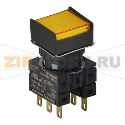 Выключатель кнопочный, Ø отверстия: 16 мм Autonics S16PRS-H1Y2C 