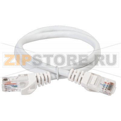 ITK Коммутационный шнур (патч-корд), кат.5Е UTP, 5м, белый 