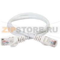 ITK Коммутационный шнур (патч-корд), кат.5Е UTP, 5м, белый