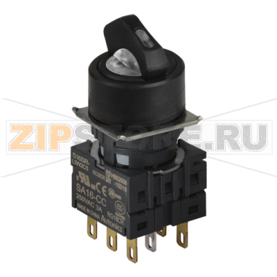 Переключатель селекторный, Ø отверстия: 16 мм Autonics S16SR-L6W2C12 
