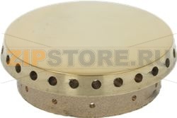 BURNER CAP PERFORATED BRASS POLISHED 