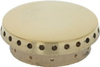 BURNER CAP PERFORATED BRASS POLISHED