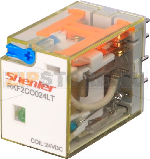 Реле промежуточное 12 A, 24 В/DC, 2CO Shenler RKF2CO024LT 