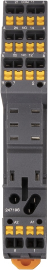 Розетка для 2 контактных реле RFT с пружинным зажимом Push-in, 10A Shenler SRU08-ST 