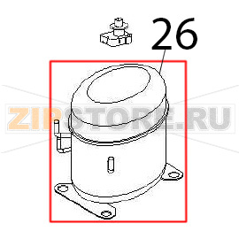 Compressor R404A (BT) Angelo Po DS31 Compressor R404A (BT) Angelo Po DS31Запчасть на деталировке под номером: 26