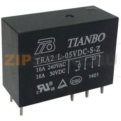 Реле электромагнитное 5 В/DC, 20 А, 1 шт Tianbo TRA2 L-5VDC-S-Z 