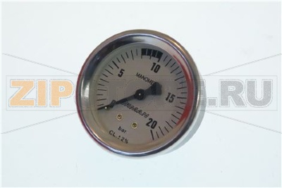 PRESSURE GAUGE D60 20BAR CHROMED 