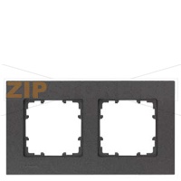 DELTA MIRO ЧЕРНЫЙ МЕТАЛЛИК РАМКА 2-МЕСТНАЯ Siemens 5TG1112-2