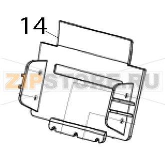 Rear cover / Beige TSC TDP-324 Rear cover / Beige TSC TDP-324Запчасть на деталировке под номером: 14