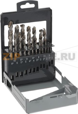 КОМПЛЕКТ ИЗ 19 ЦИЛИНДРИЧЕСКИХ ПЕРОВЫХ СВЁРЛ Ø 1÷10 ММ 