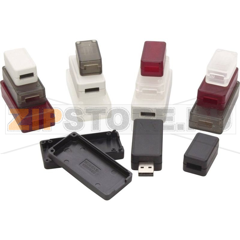 Корпус USB 50x25x15.5 мм, материал: пластик, черный, 1 шт Hammond 1551USB2BK 