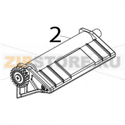 Platen roller assembly TSC Alpha-2R Platen roller assembly TSC Alpha-2RЗапчасть на деталировке под номером: 2