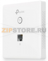 TP-Link EAP115-Wall. N300 Wi-Fi точка доступа для монтажа в стену, 300 Мбит/с на 2,4 ГГц, поддержка стандартов 802.11b/g/n, 2 порта 10/100 Мбит/с LAN, поддержка 802.3af PoE, совместимость с коробкой для монтажа стандарта ЕС и 86мм, EAP Controller